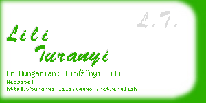 lili turanyi business card